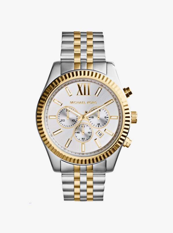 Panske Gold-tone Hodinky Michael Kors Oversized Lexington Two-Tone Titán Meď - Hodinky Michael Kors Levně | XMHDI-2589
